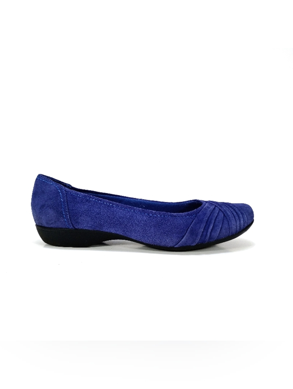Clarks Bendables Propose Pixie Womens 8 Wide Fit Blue Purple Suede Ballet Flats